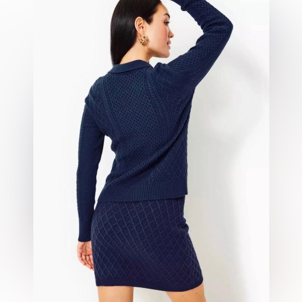 Lilly Pulitzer NWT Lizona Sweater Skirt Low Tide Navy $128 Size XS - Picture 10 of 10